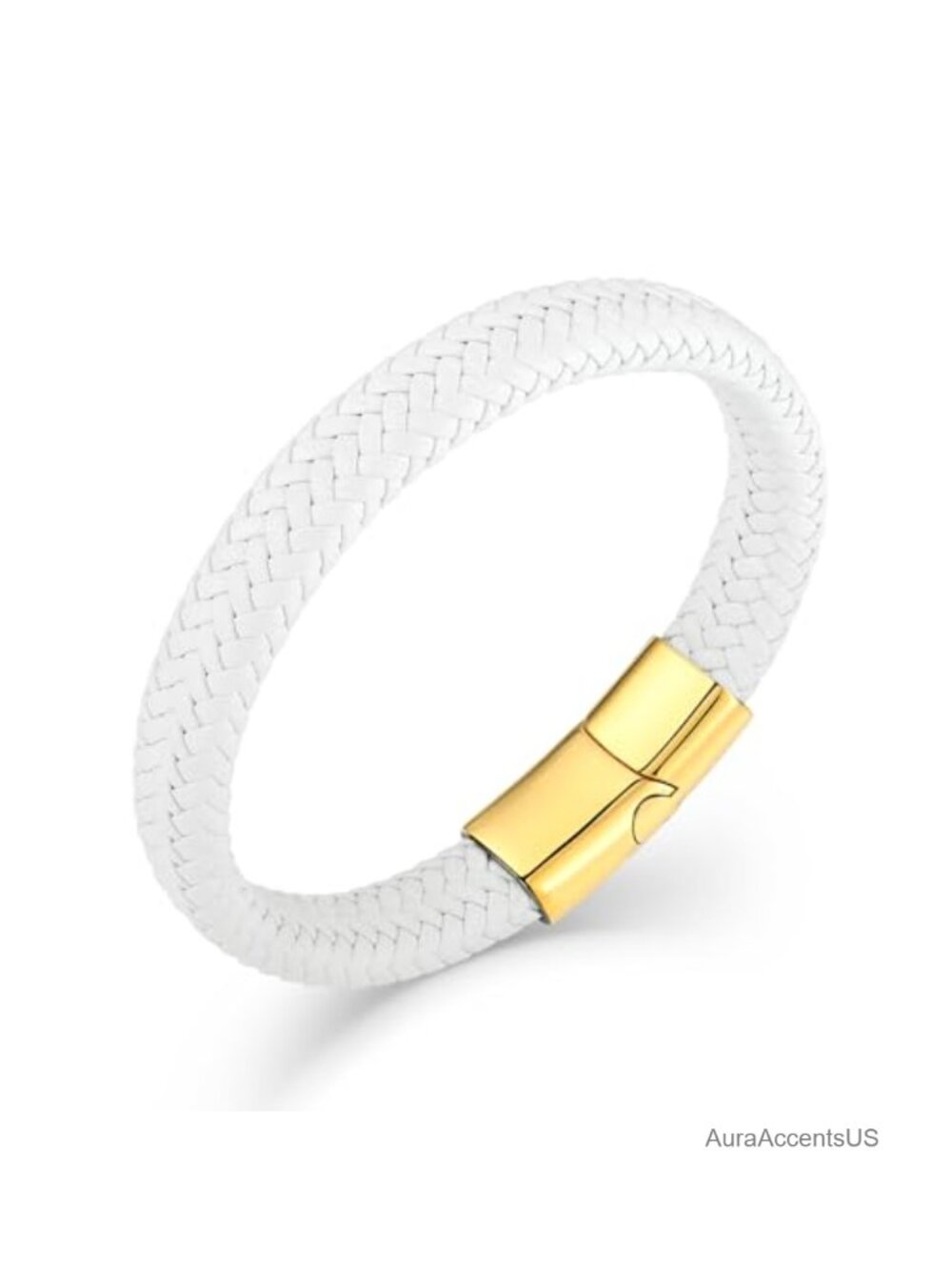 Men's Multi-Layer Leather Cuff Bracelet with Stainless Steel Clasp